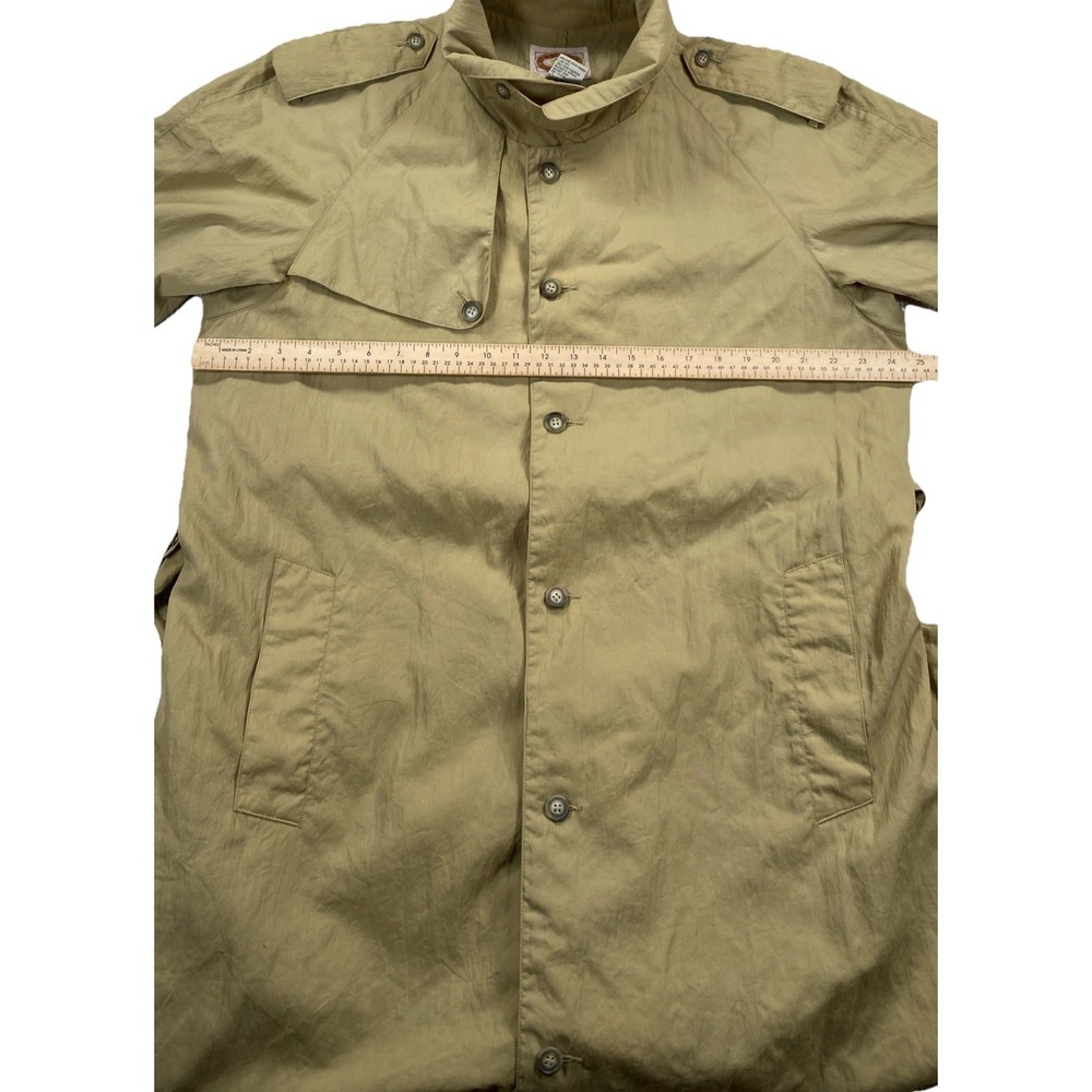 Vintage Banana Republic Trench Coat & Belt Beige Men's Large - Picture 3 of 6